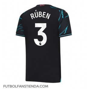 Manchester City Ruben Dias #3 Tercera Equipación 2023-24 Manga Corta